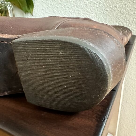 Frye Women's Billy Pull On Cowgirl Boot, Brown, Size 8.5 - Picture 13 of 16